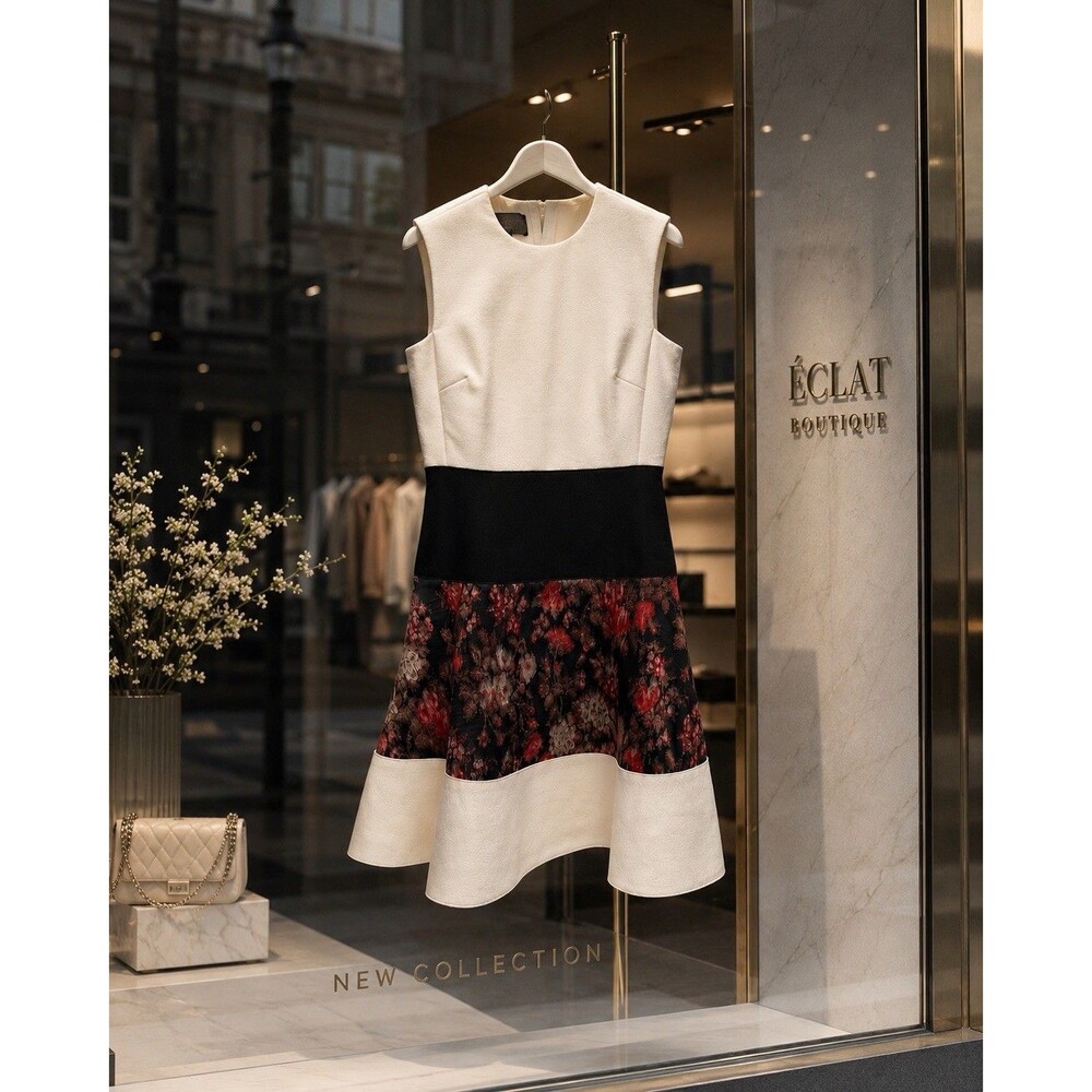 Giambattista Valli Pre Fall 2015 Runway Dress IT 38 XXS Floral Jacquard Silk